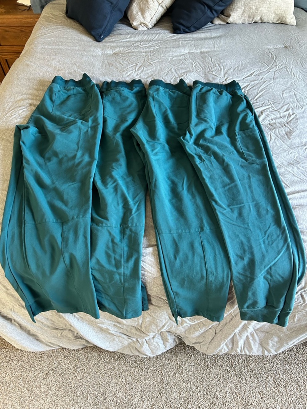 4 Pairs Mandala Scrub Pants Caribbean Blue